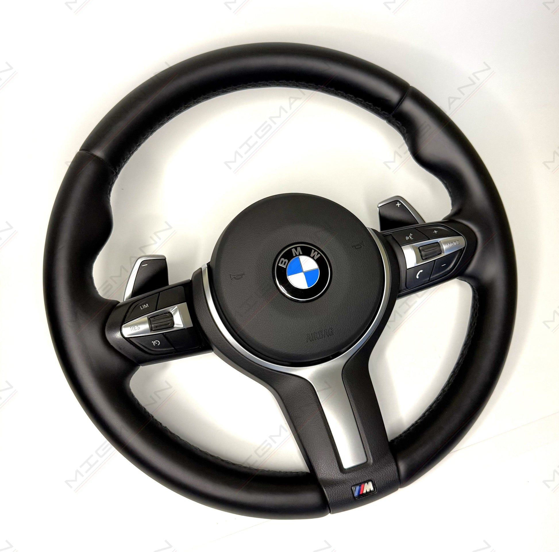 Used OEM BMW F30 steering wheel with airbag in good condition