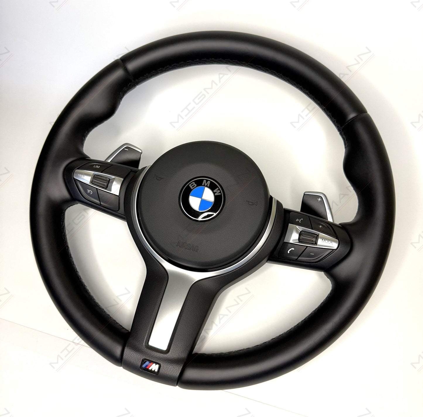 Genuine BMW 3-Series steering wheel black leather heated