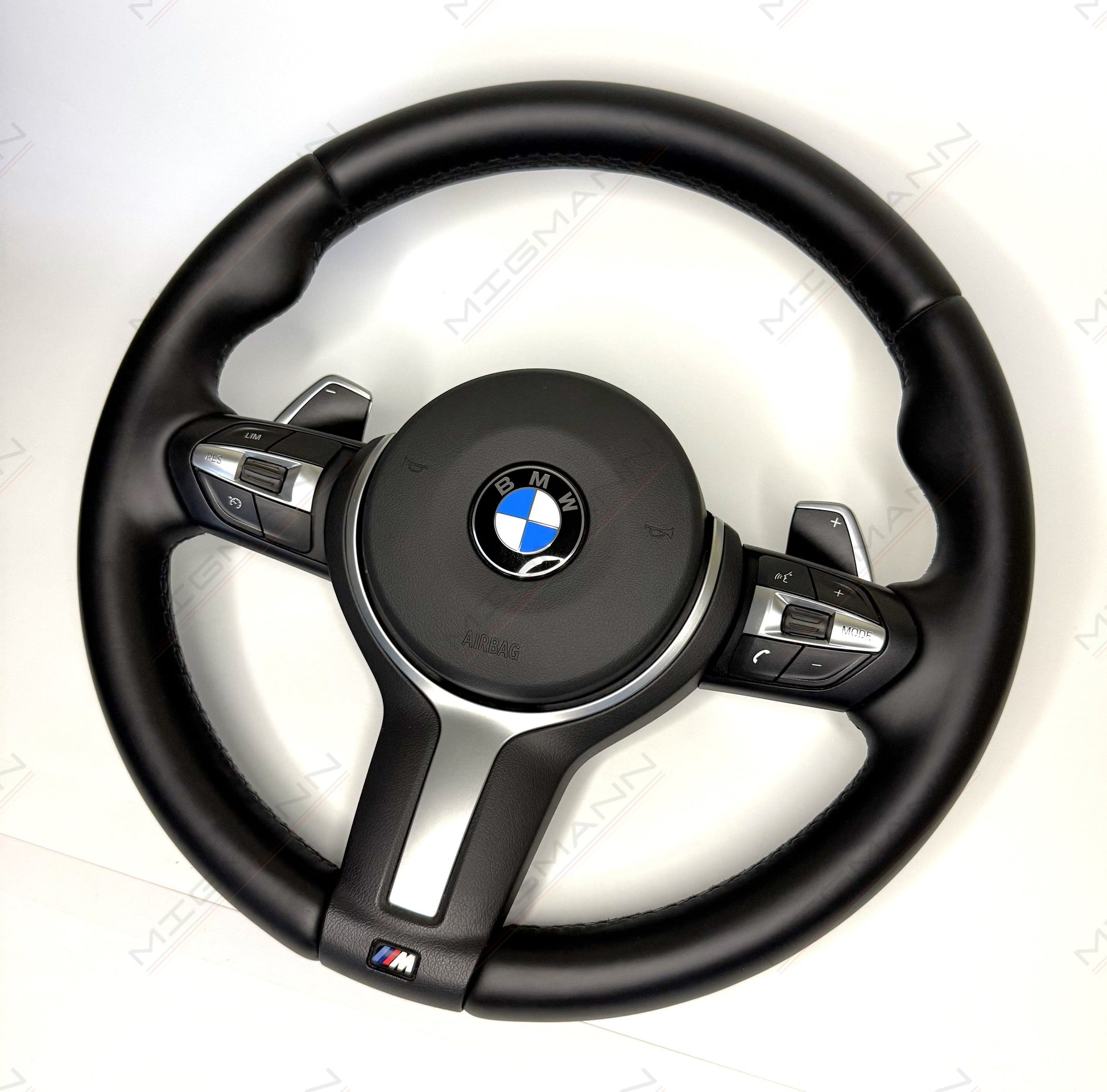 Genuine BMW 3-Series steering wheel black leather heated