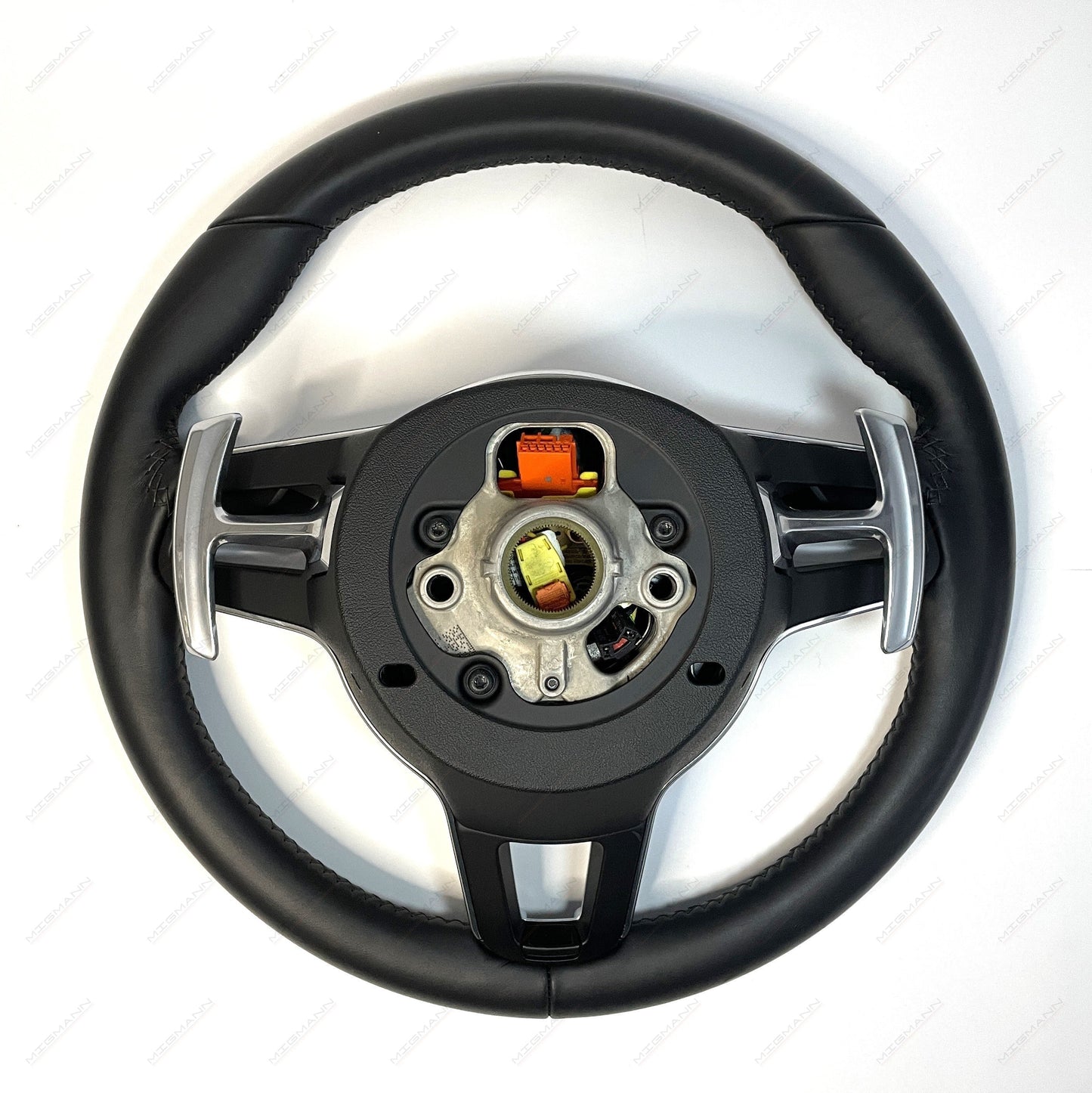 Porsche GT Style Steering Wheel (Silver Trim)