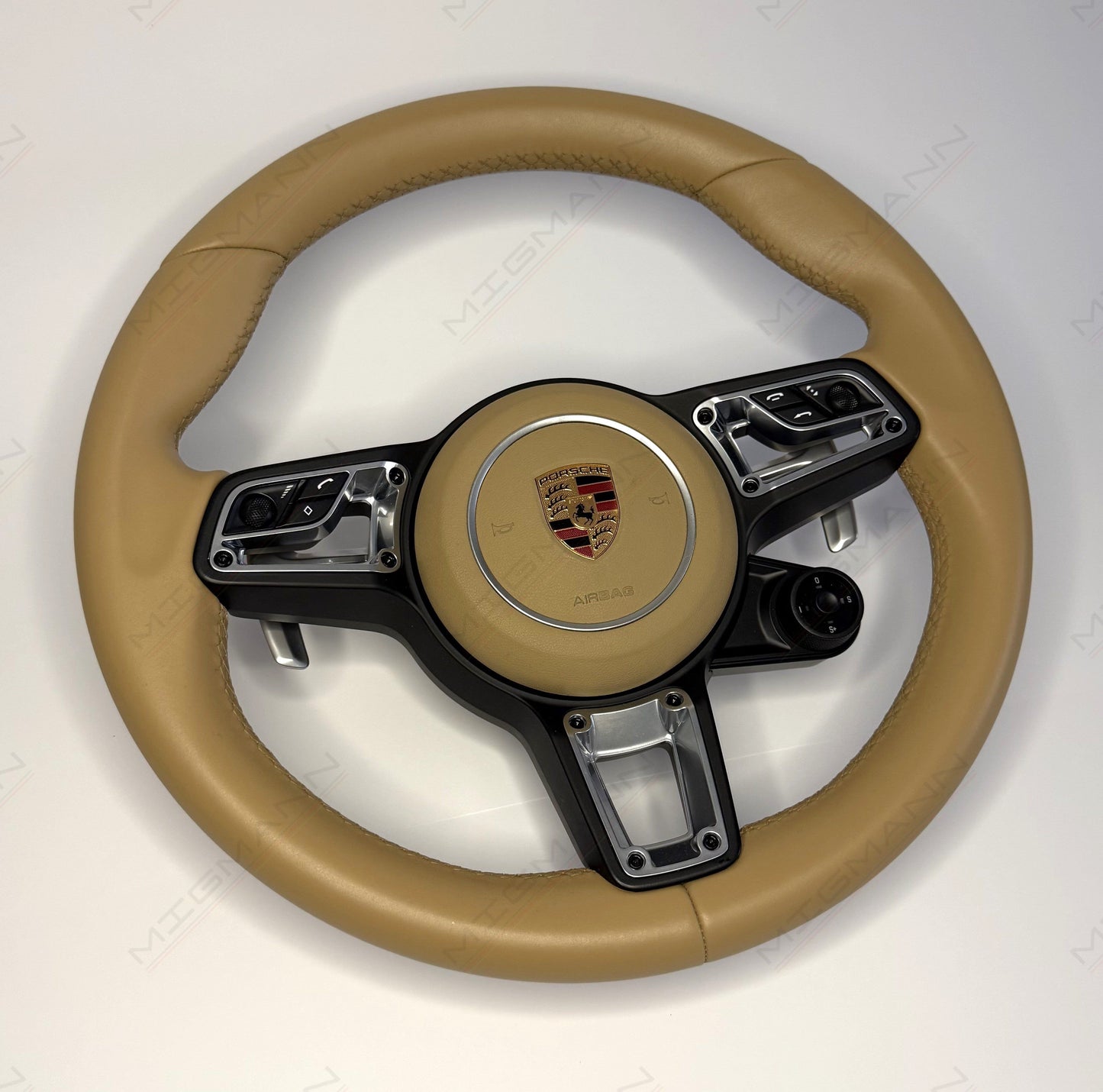 Porsche Luxor Beige Steering Wheel