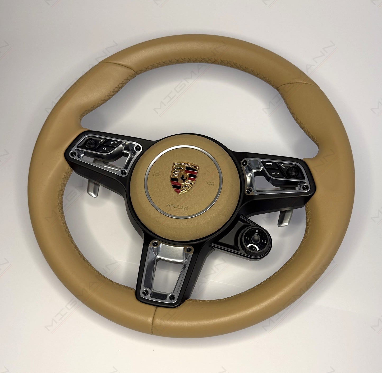 Porsche Luxor Beige Steering Wheel