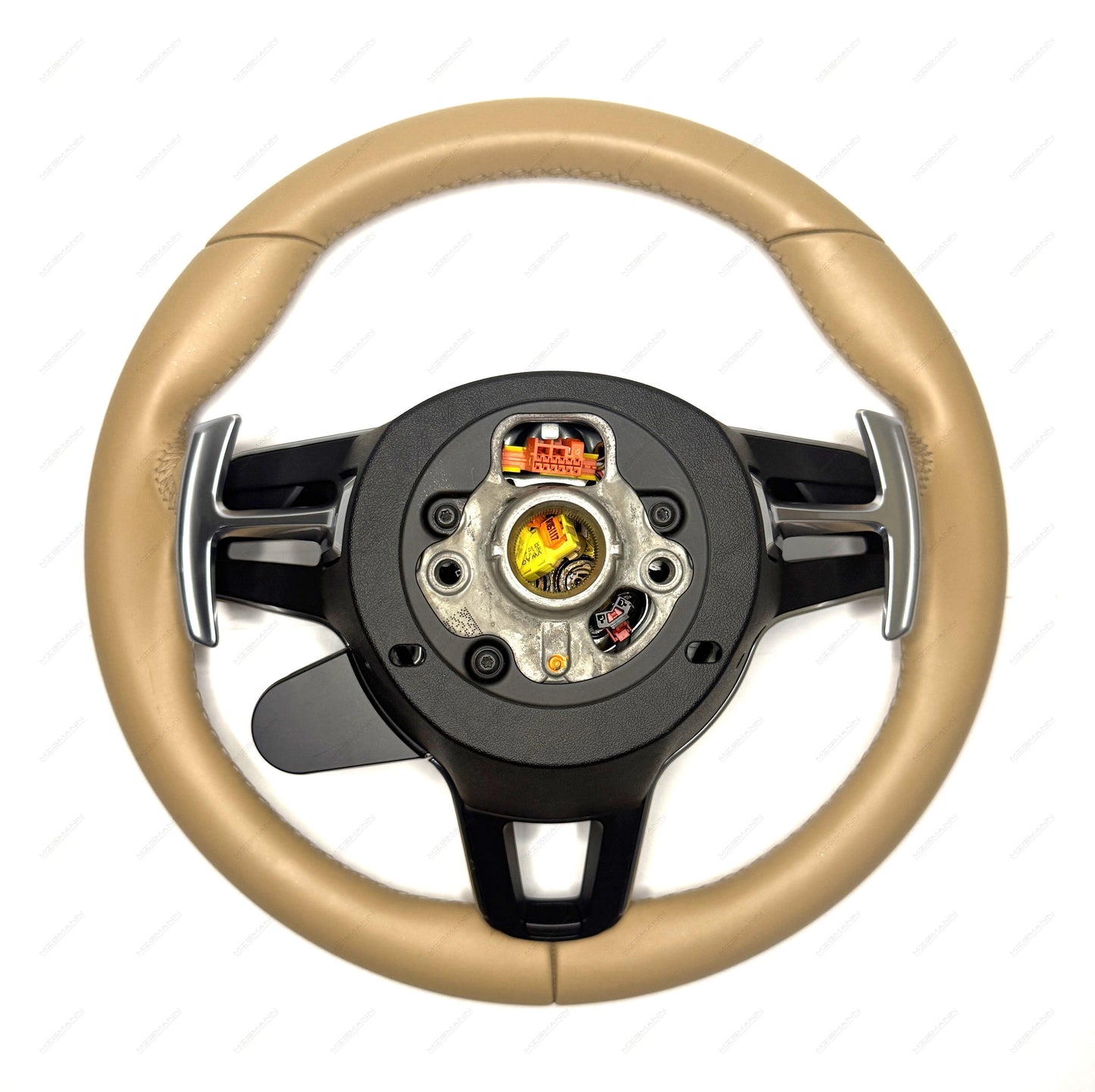 Porsche Macan Cayenne Luxor Beige steering wheel OEM