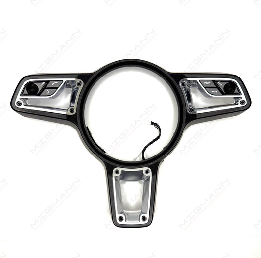 Porsche GT Style Steering Wheel Black Trim + Buttons