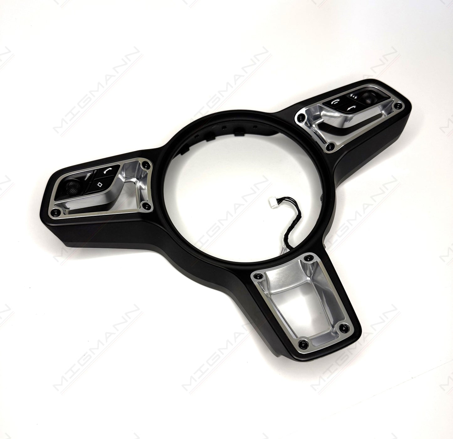 Porsche GT Style Steering Wheel Black Trim + Buttons