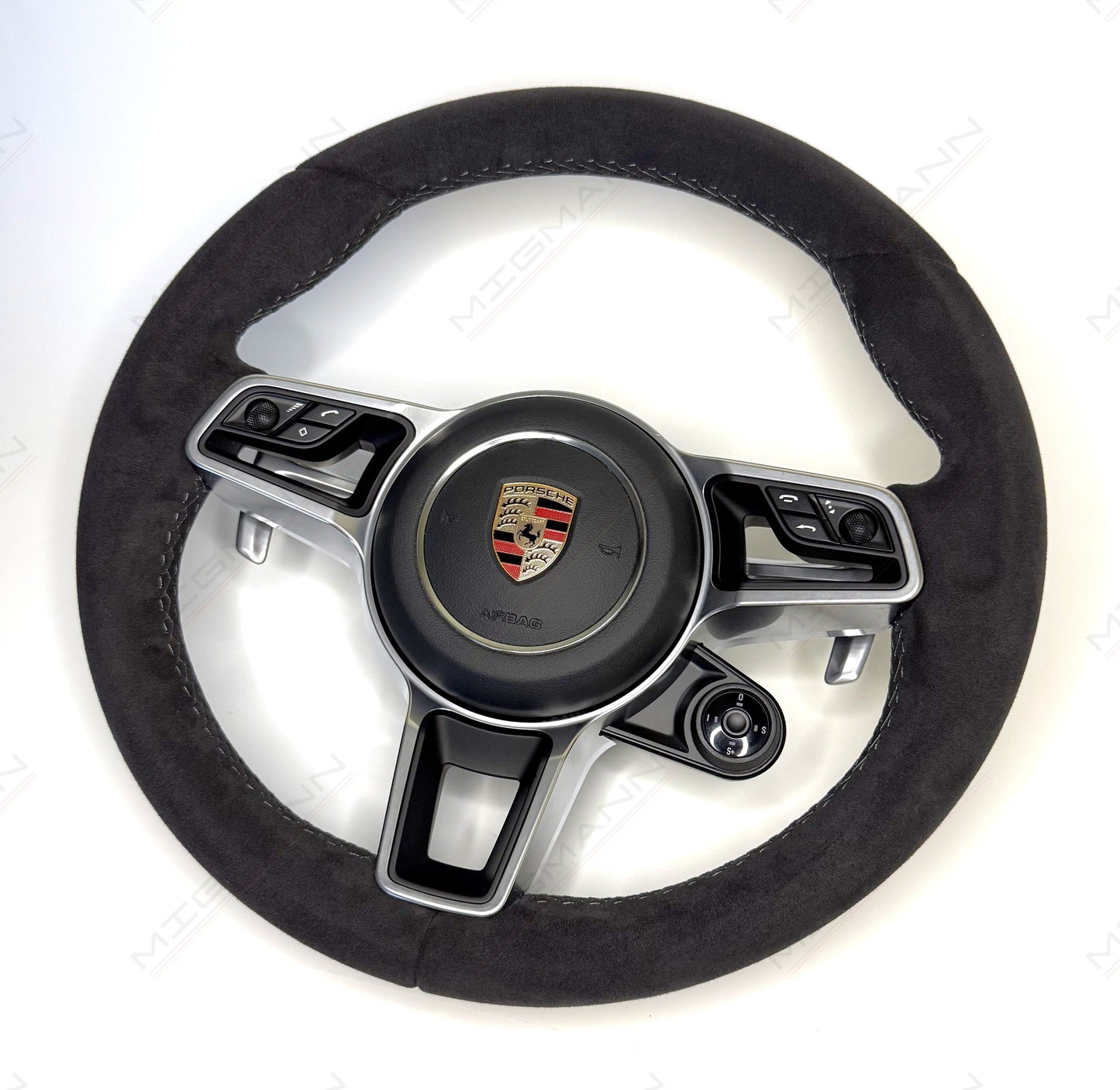 Porsche Alcantara Steering Wheel + Chrono Sport Controller