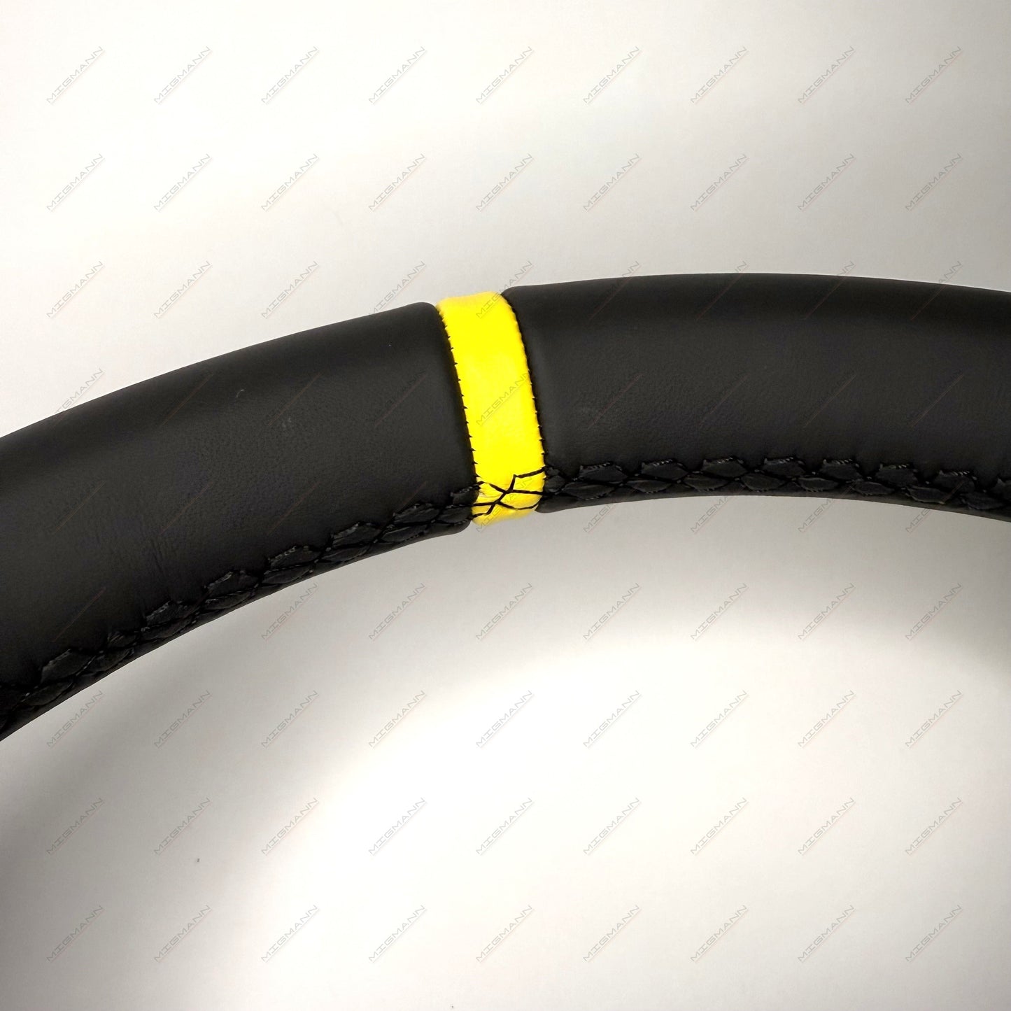 Porsche Steering Wheel with Yellow Marker