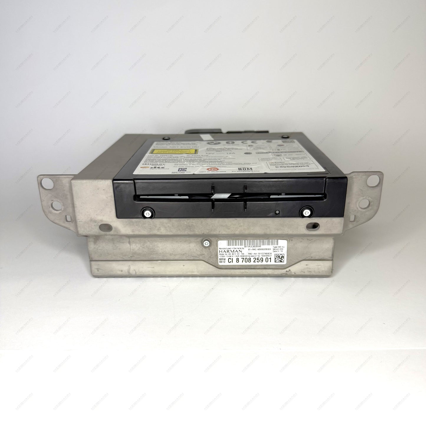 OEM BMW part label on Harman head unit 8708259
