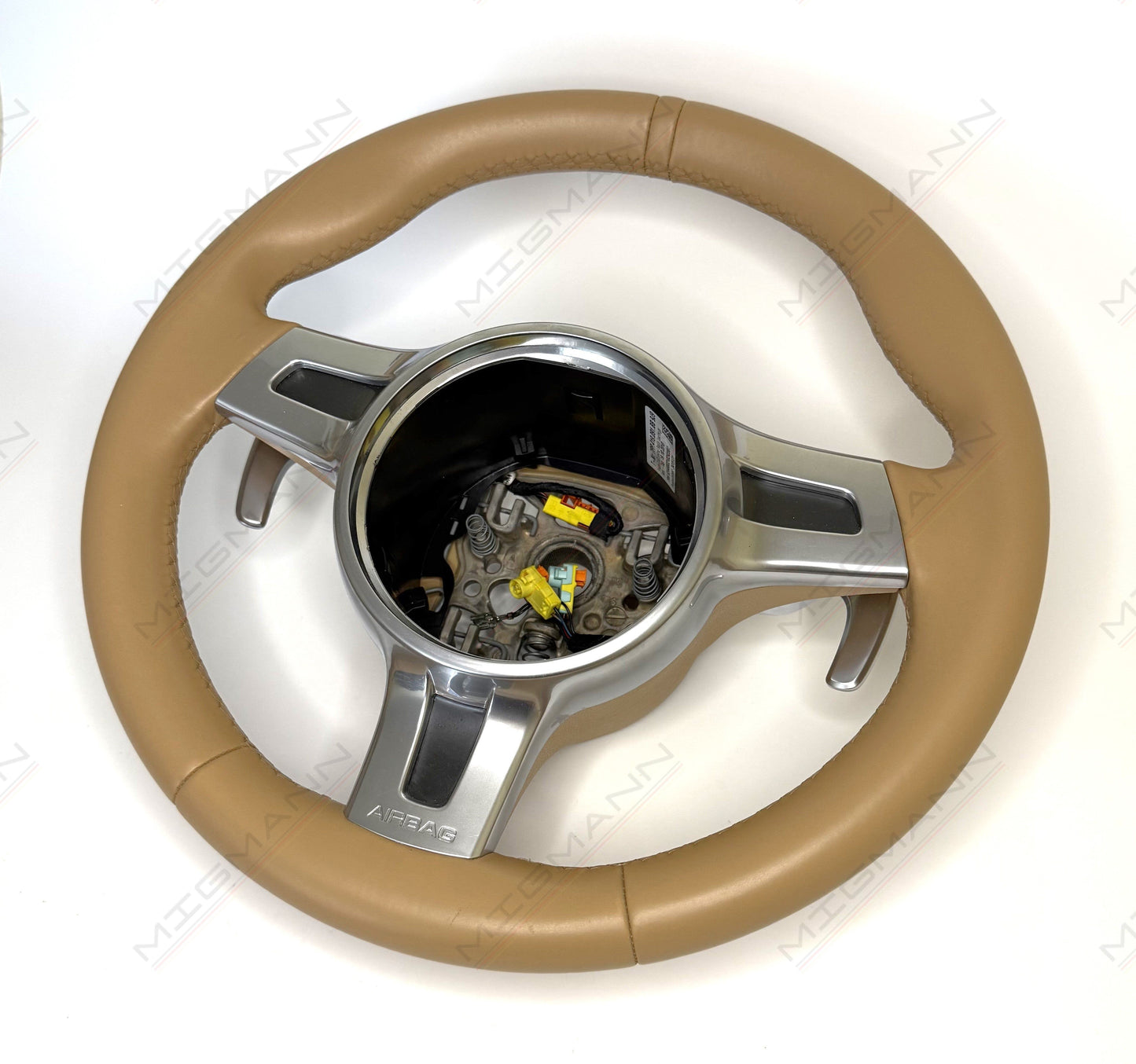 Porsche Sport Design Luxor Beige Steering Wheel