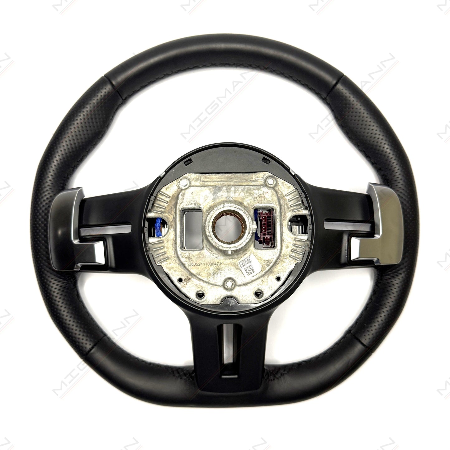 Rear mounting view of Mercedes heated steering wheel no airbag