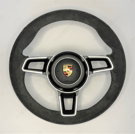 OEM Porsche 991.2 Alcantara steering wheel for manual cars with airbag