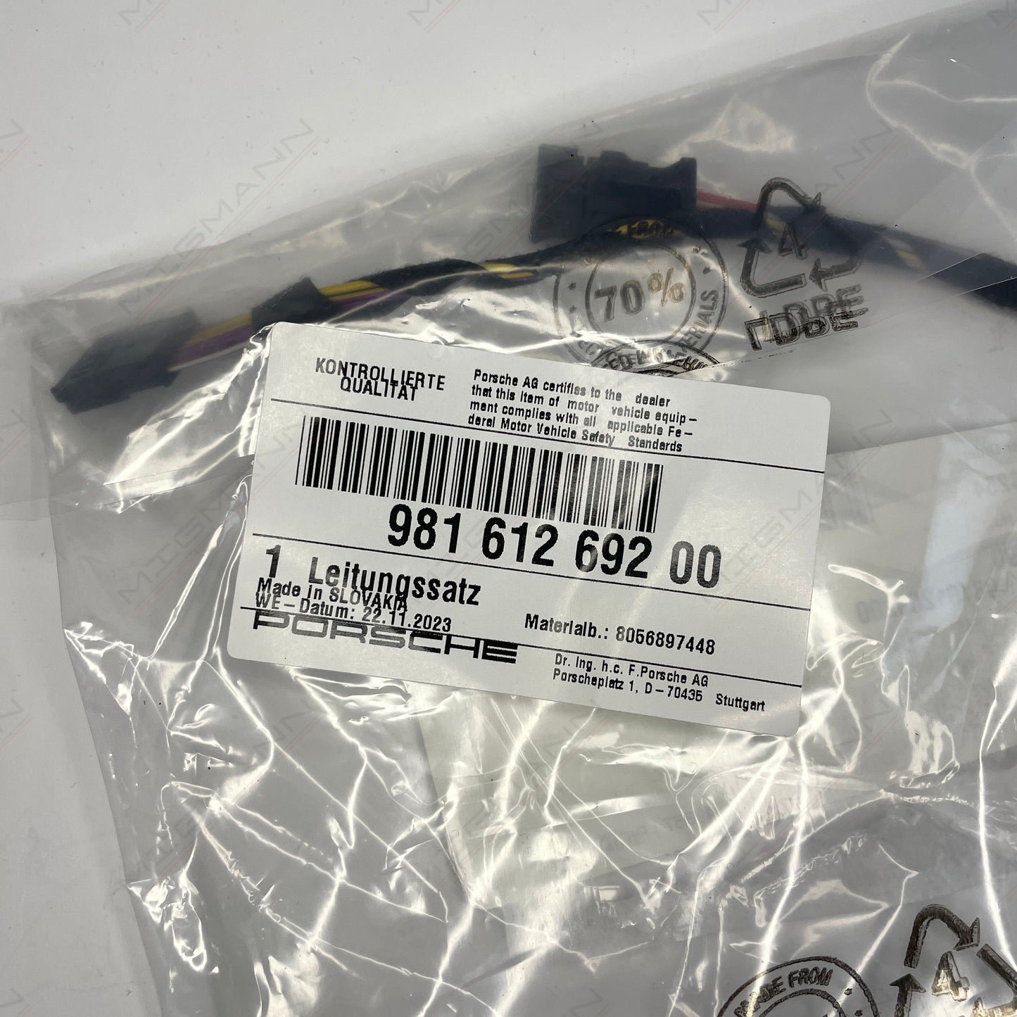Porsche Sport Chrono Wiring Harness