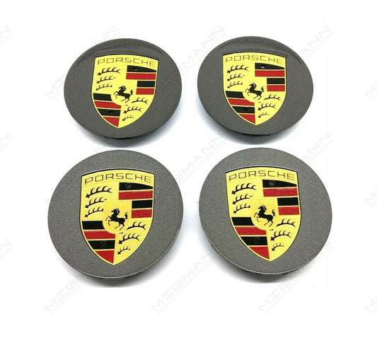 OEM Porsche gray wheel center cap 65mm – part 95B601150