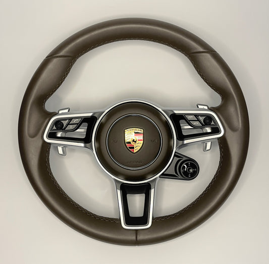 Porsche Steering Wheel with Chrono Controller (Saddle Brown)