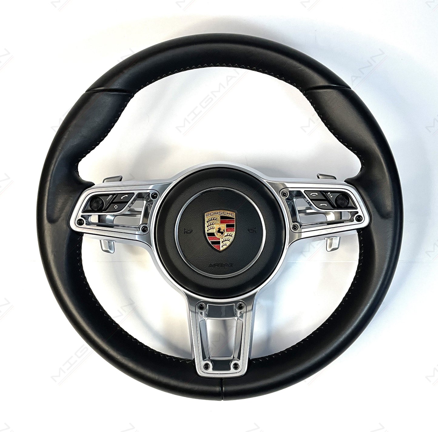 Porsche GT Style Steering Wheel (Silver Trim)