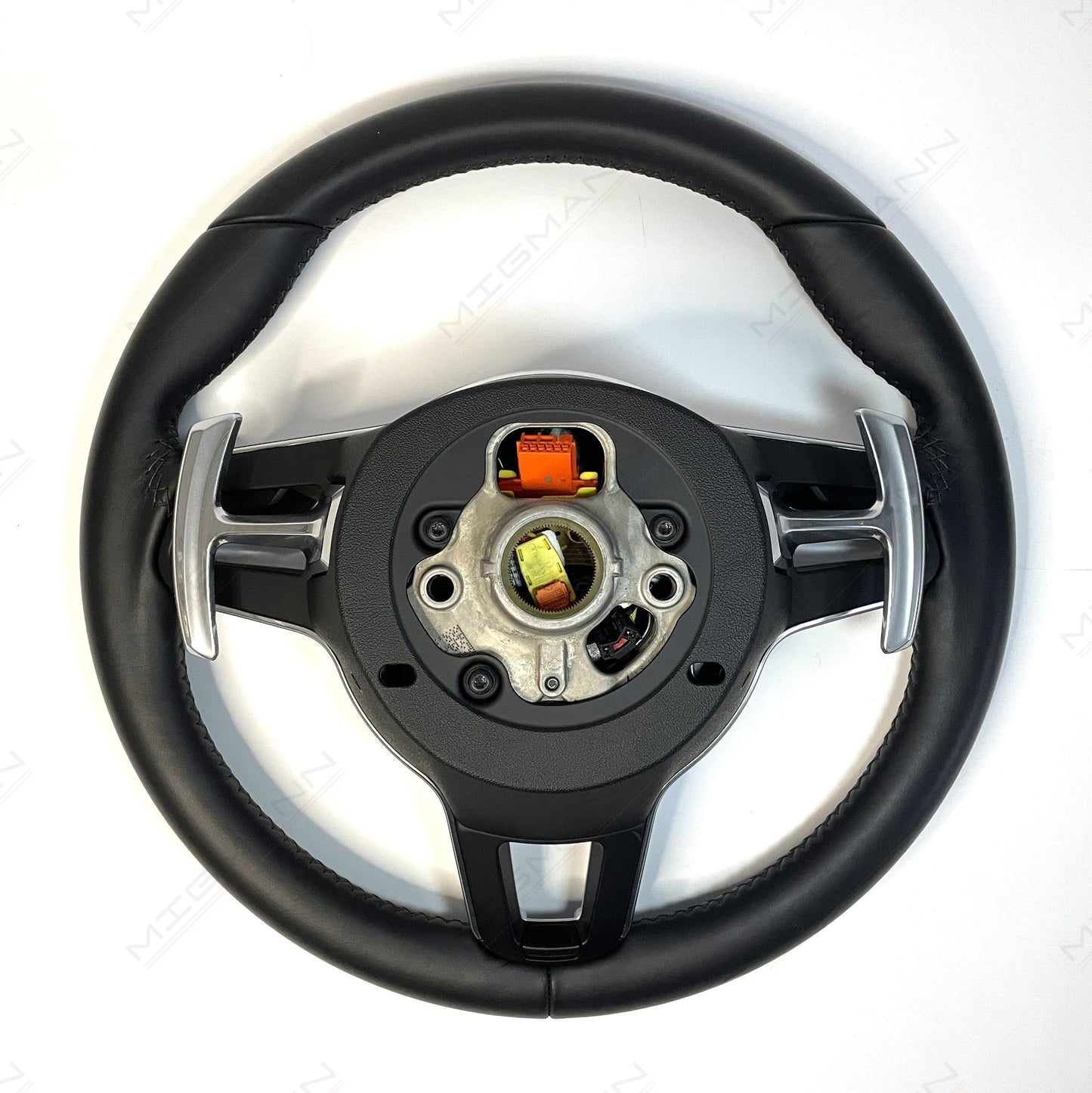 Porsche GT Style Steering Wheel (Silver Trim)