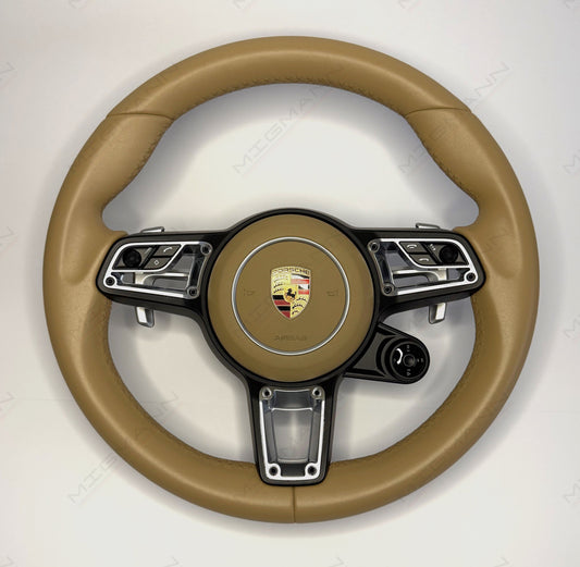 Porsche Luxor Beige Steering Wheel