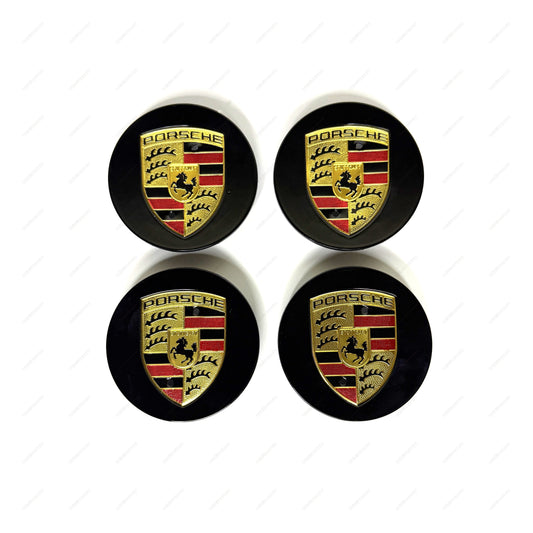 Porsche black wheel center cap 65mm