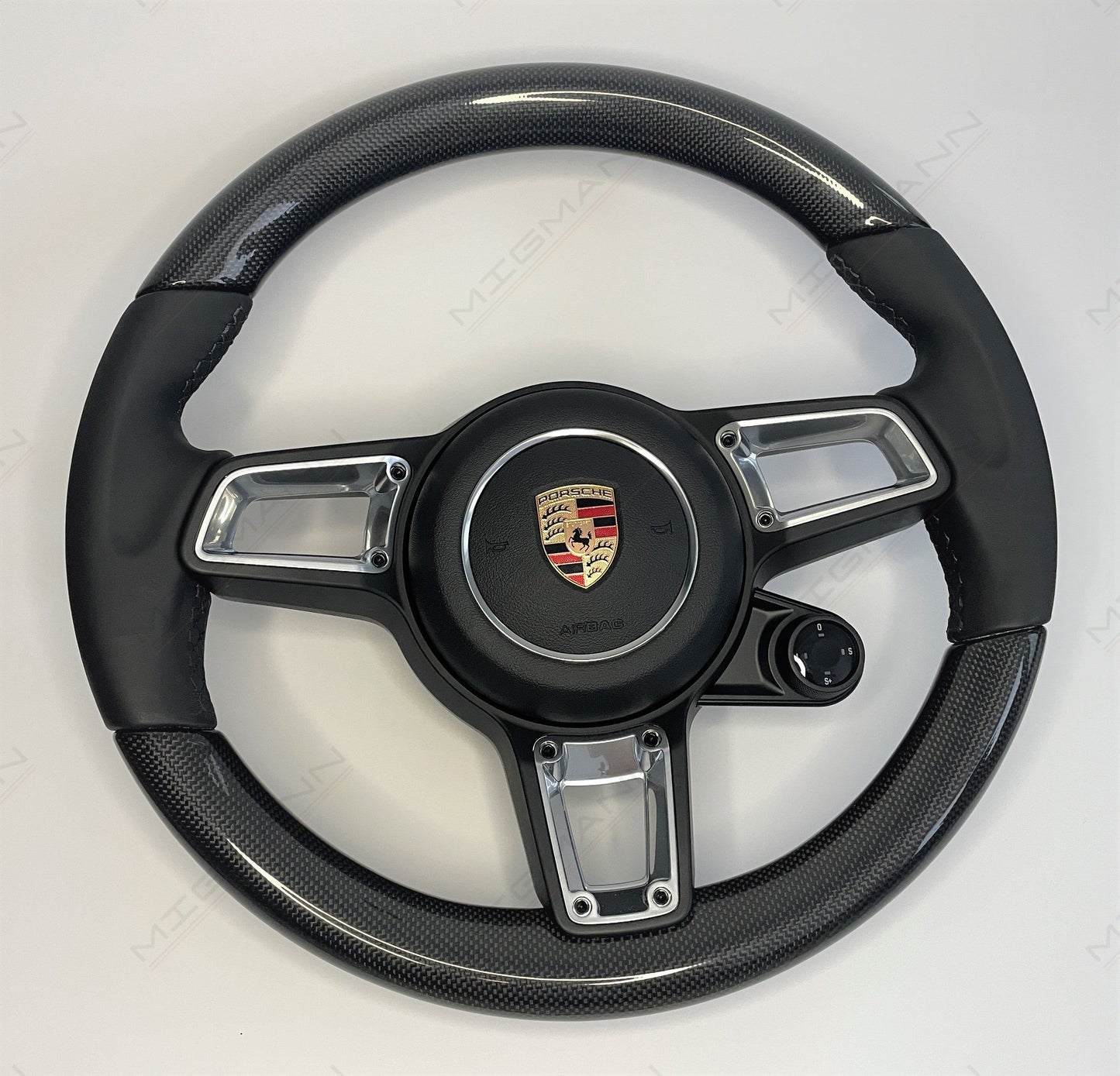 Porsche GT Style Carbon Fiber Steering Wheel With Chrono Controller