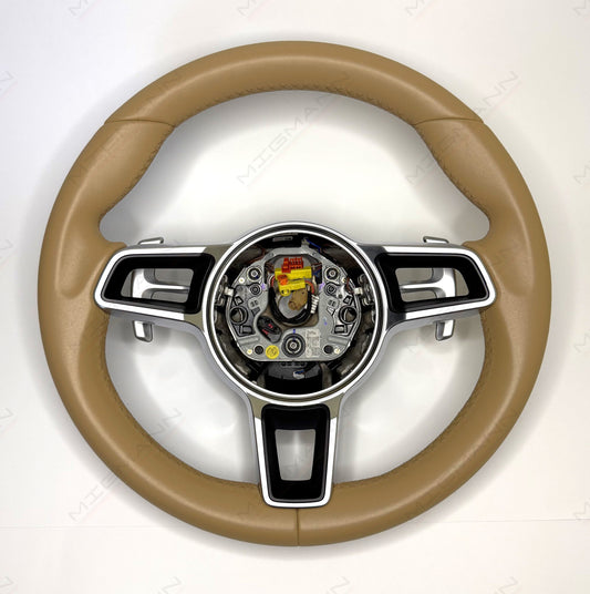 Porsche Luxor Beige Steering Wheel