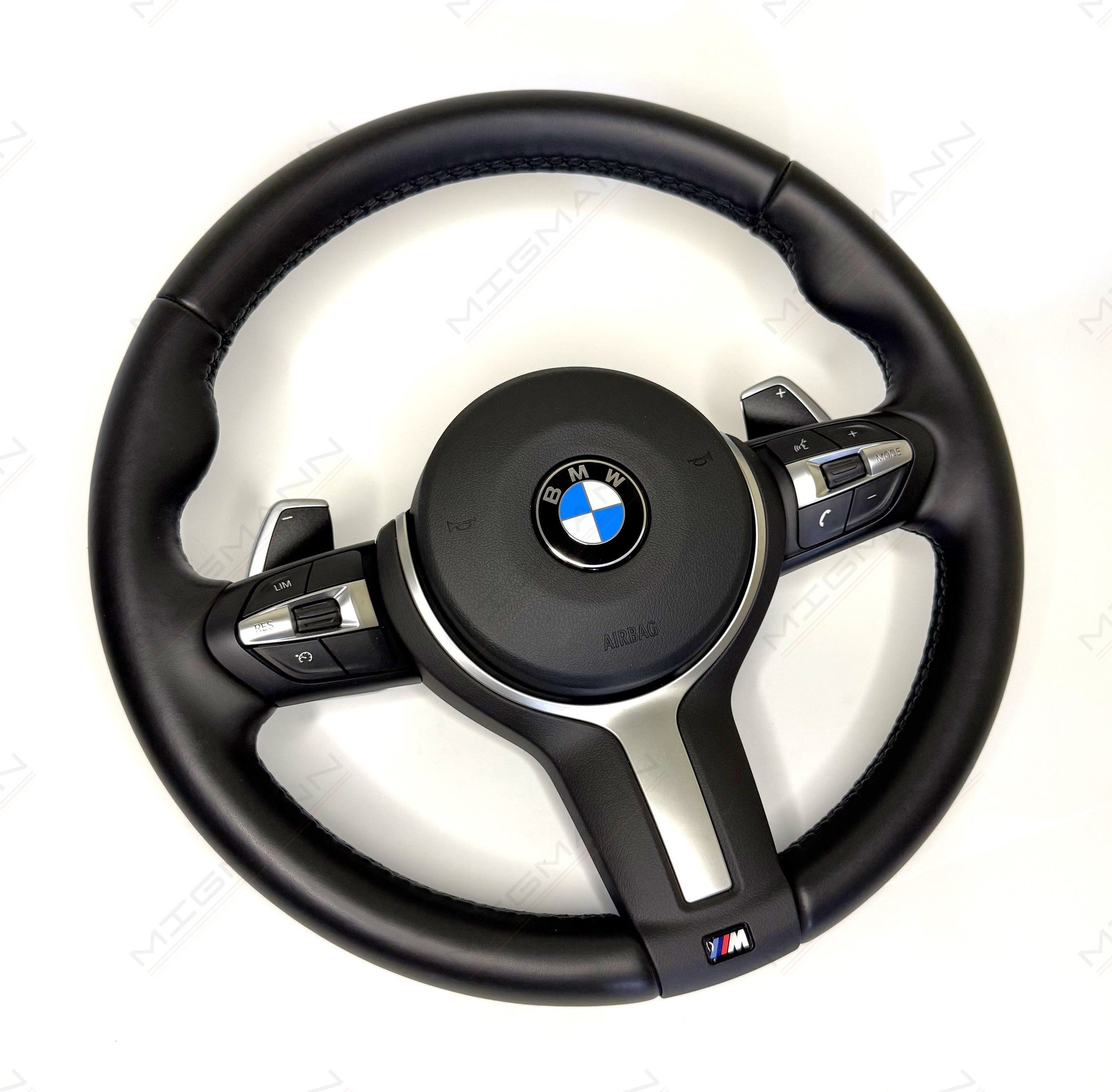Original BMW sport steering wheel with airbag included