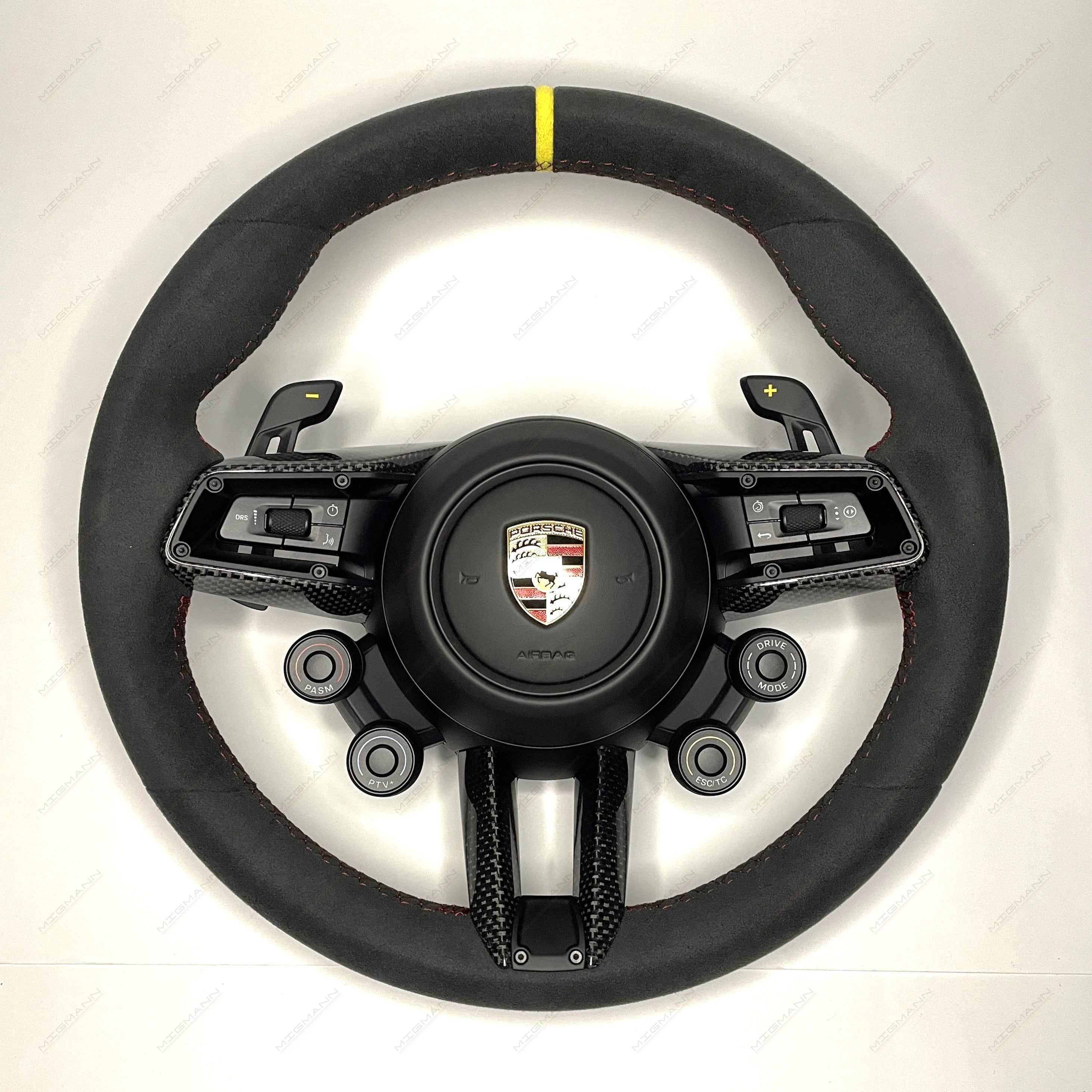 Porsche GT3 RS Steering Wheel OEM Alcantara Paddle Shifters MIGMANN Porsche GT3 RS Steering Wheel OEM Alcantara Paddle Shifters MIGMANN