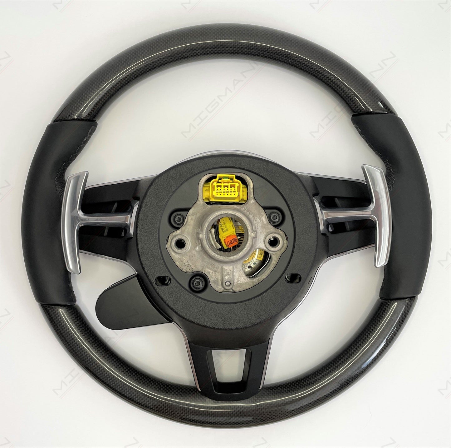 Porsche Carbon Fiber Steering Wheel with Hybrid Sport Chrono