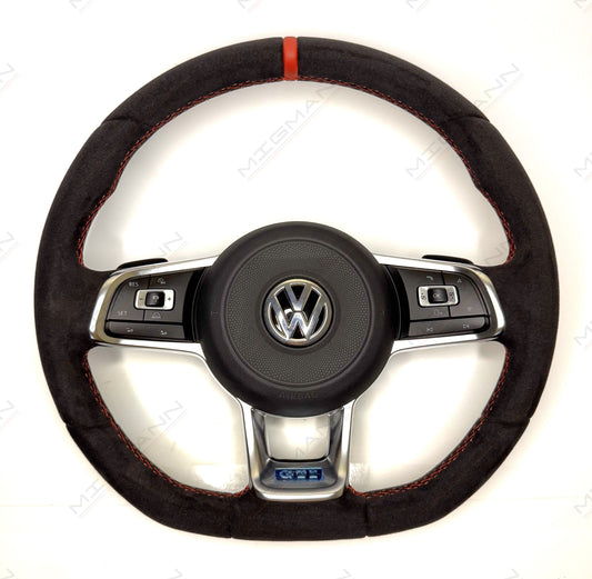 VW Golf MK7 GTI Clubsport Alcantara steering wheel with airbag and paddle shifters – 5G0419091