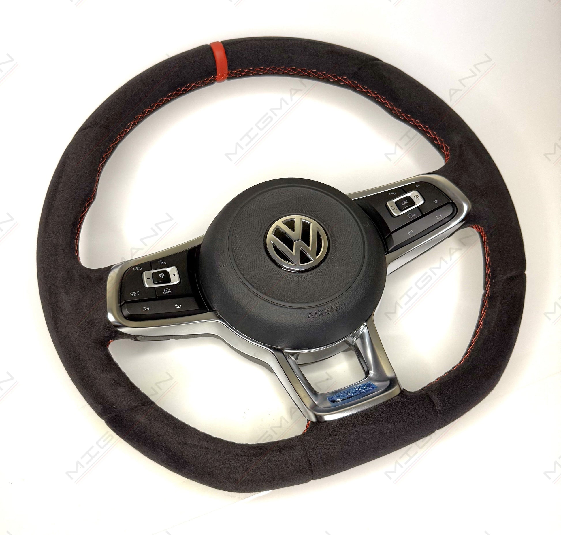 Volkswagen OEM paddle steering wheel with multifunction buttons – Alcantara finish