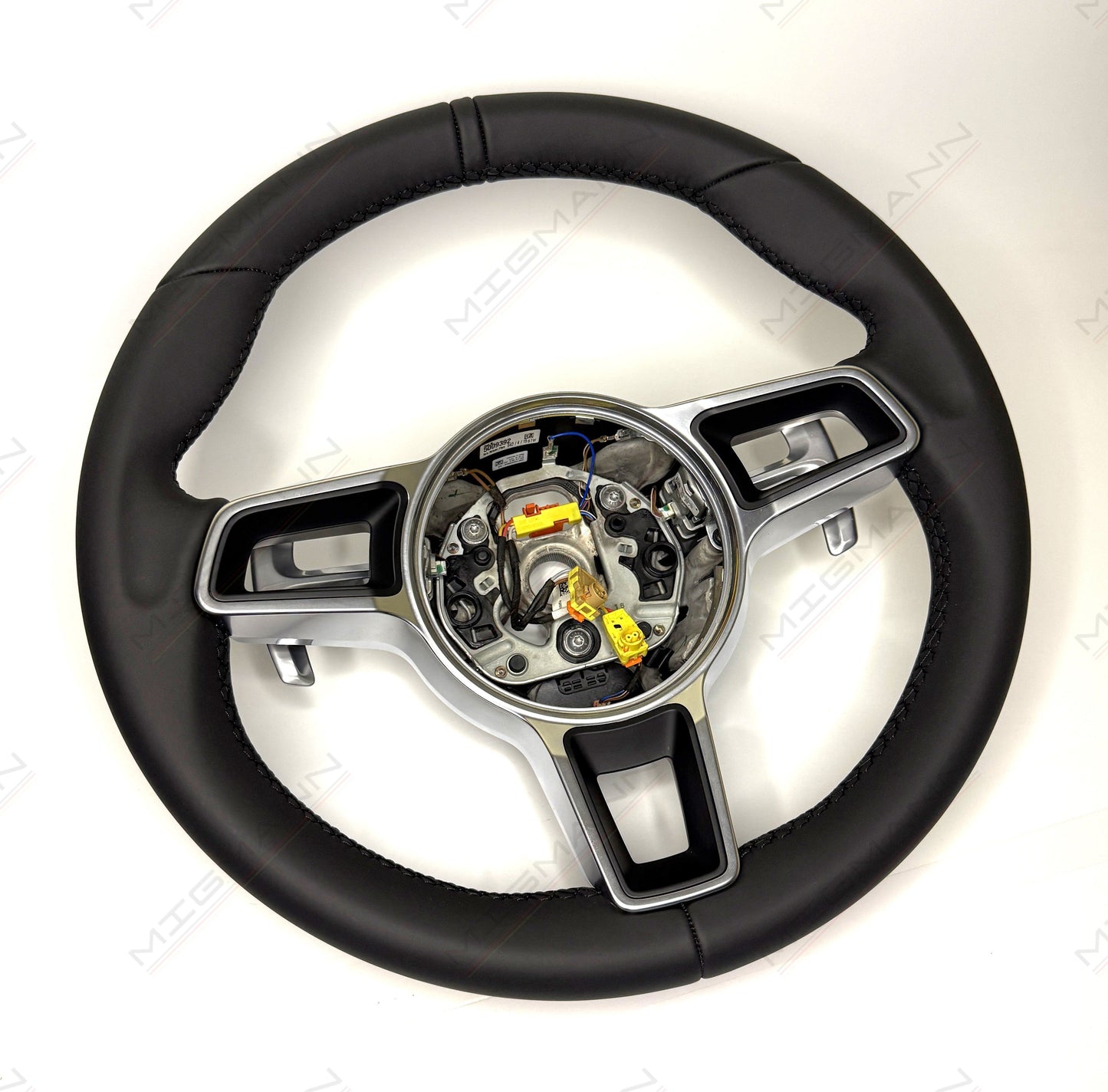Porsche Black Leather Steering Wheel