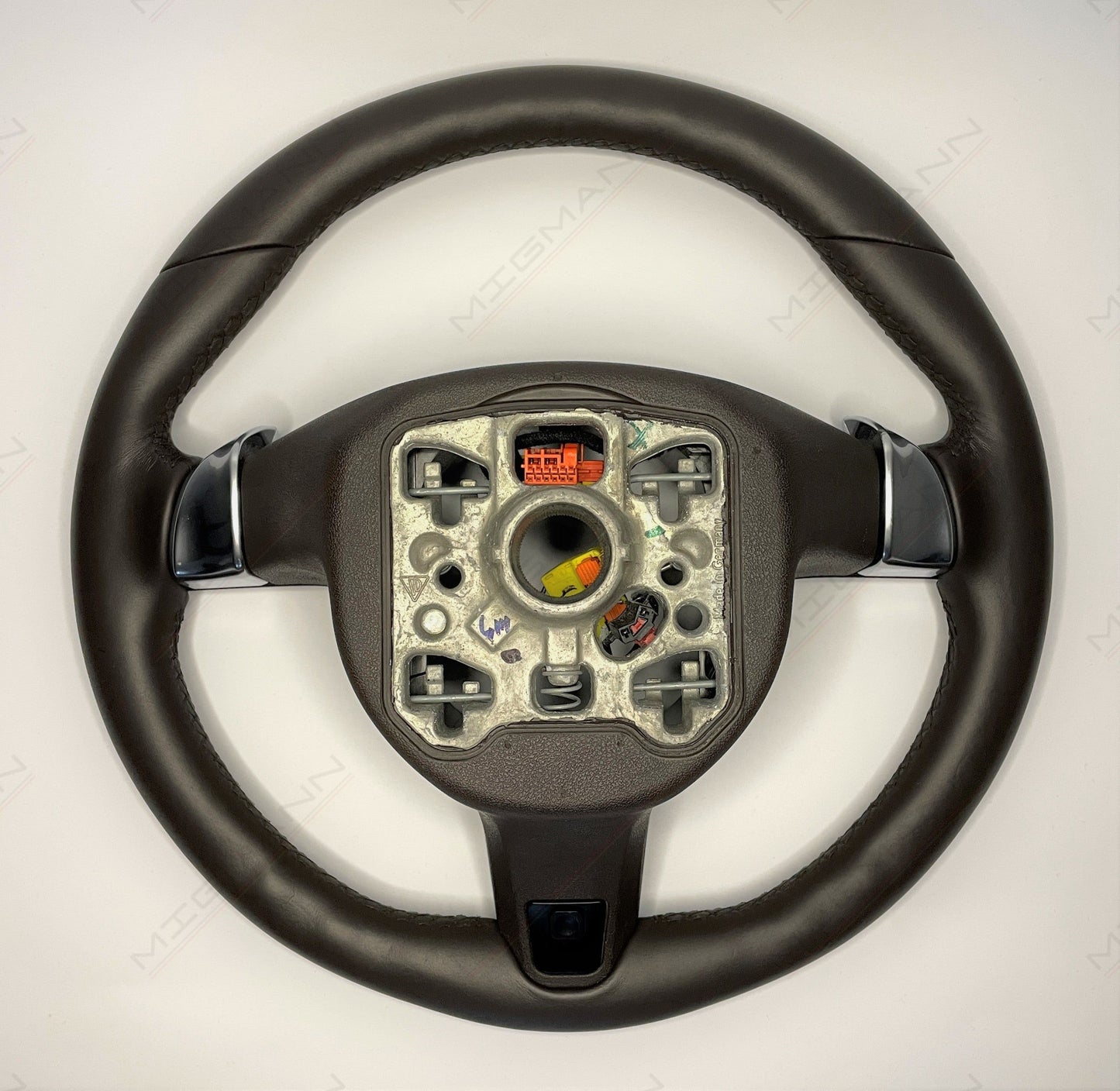 Porsche Espresso Brown Steering Wheel without Airbag