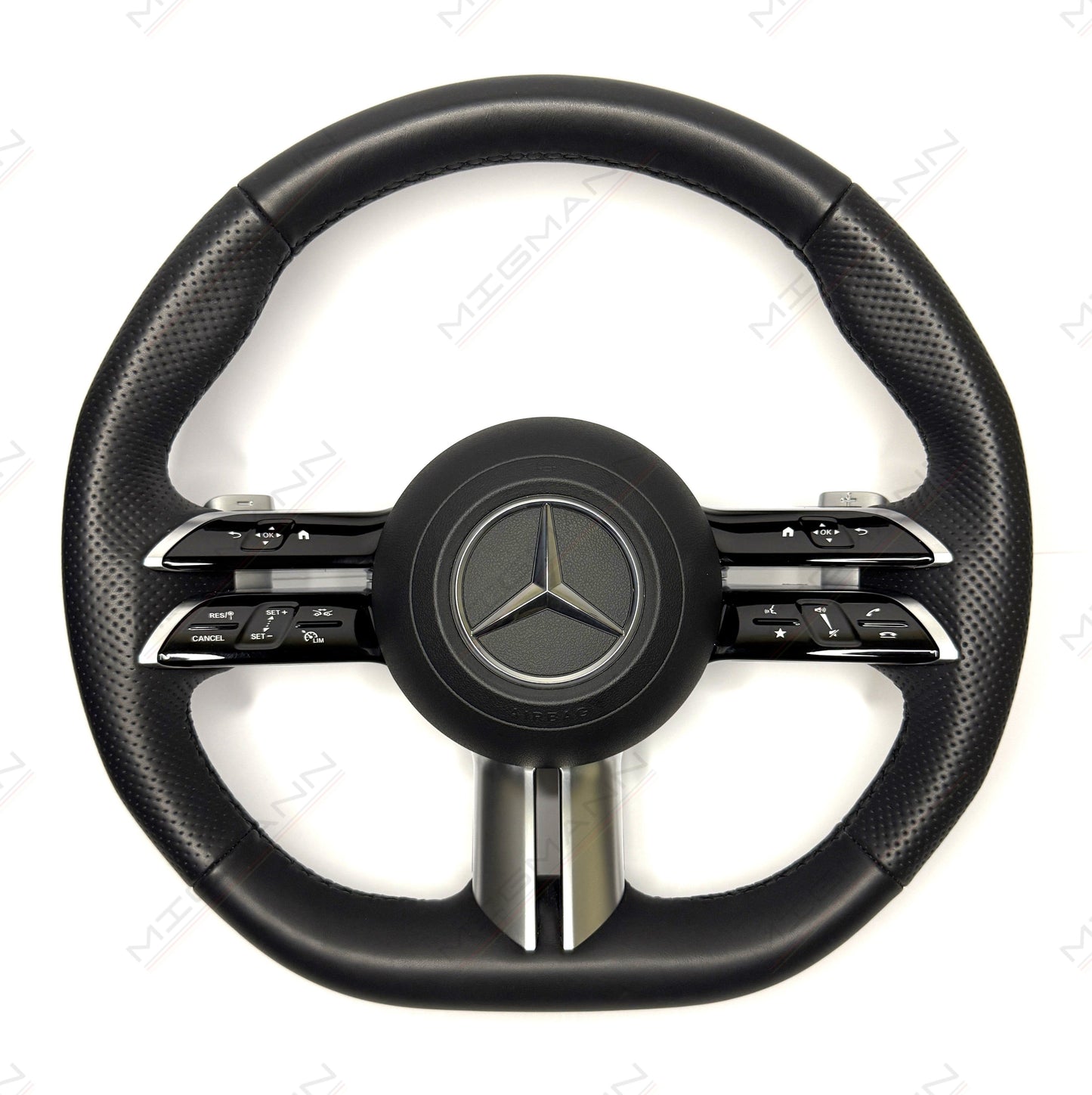 Mercedes-Benz heated black leather steering wheel A0004603416 with airbag
