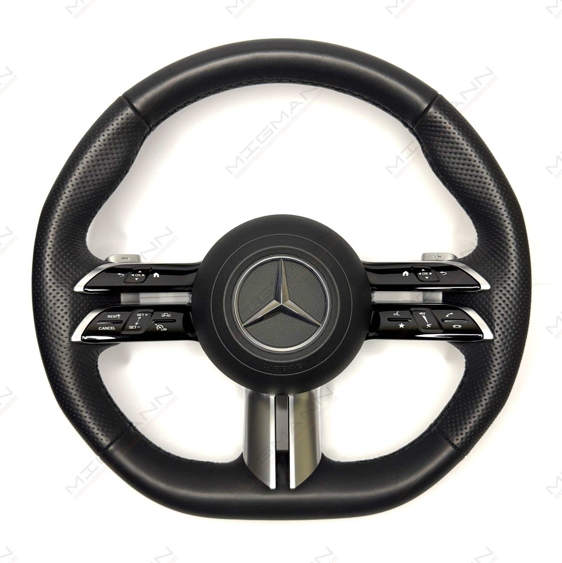 Mercedes-Benz heated black leather steering wheel A0004603416 with airbag