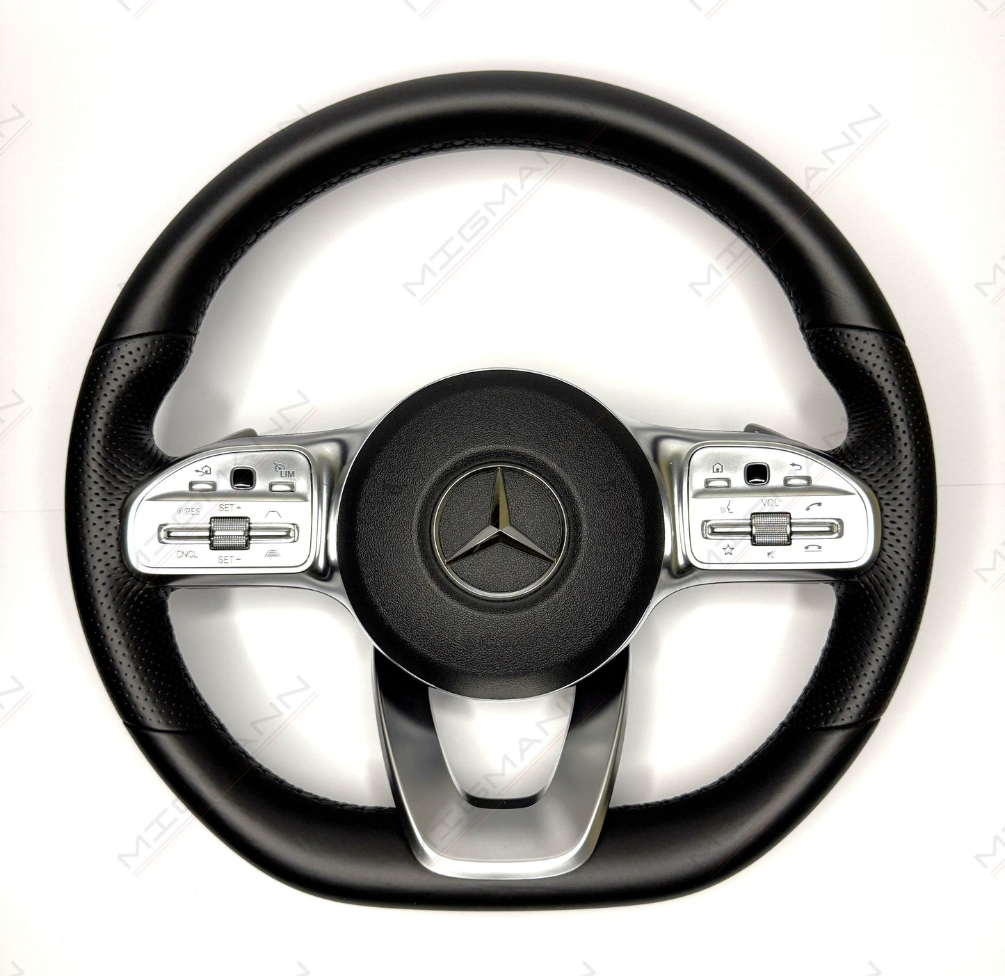 OEM Mercedes-Benz leather steering wheel A0004608402 with airbag used good condition