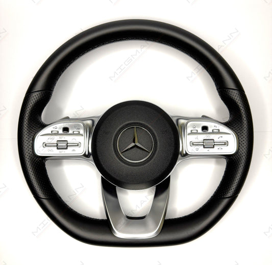 OEM Mercedes-Benz leather steering wheel A0004608402 with airbag used good condition