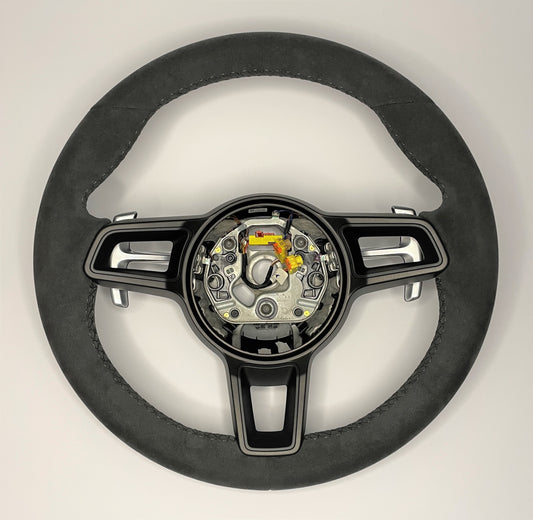 Porsche Alcantara Steering Wheel (Black Trim)