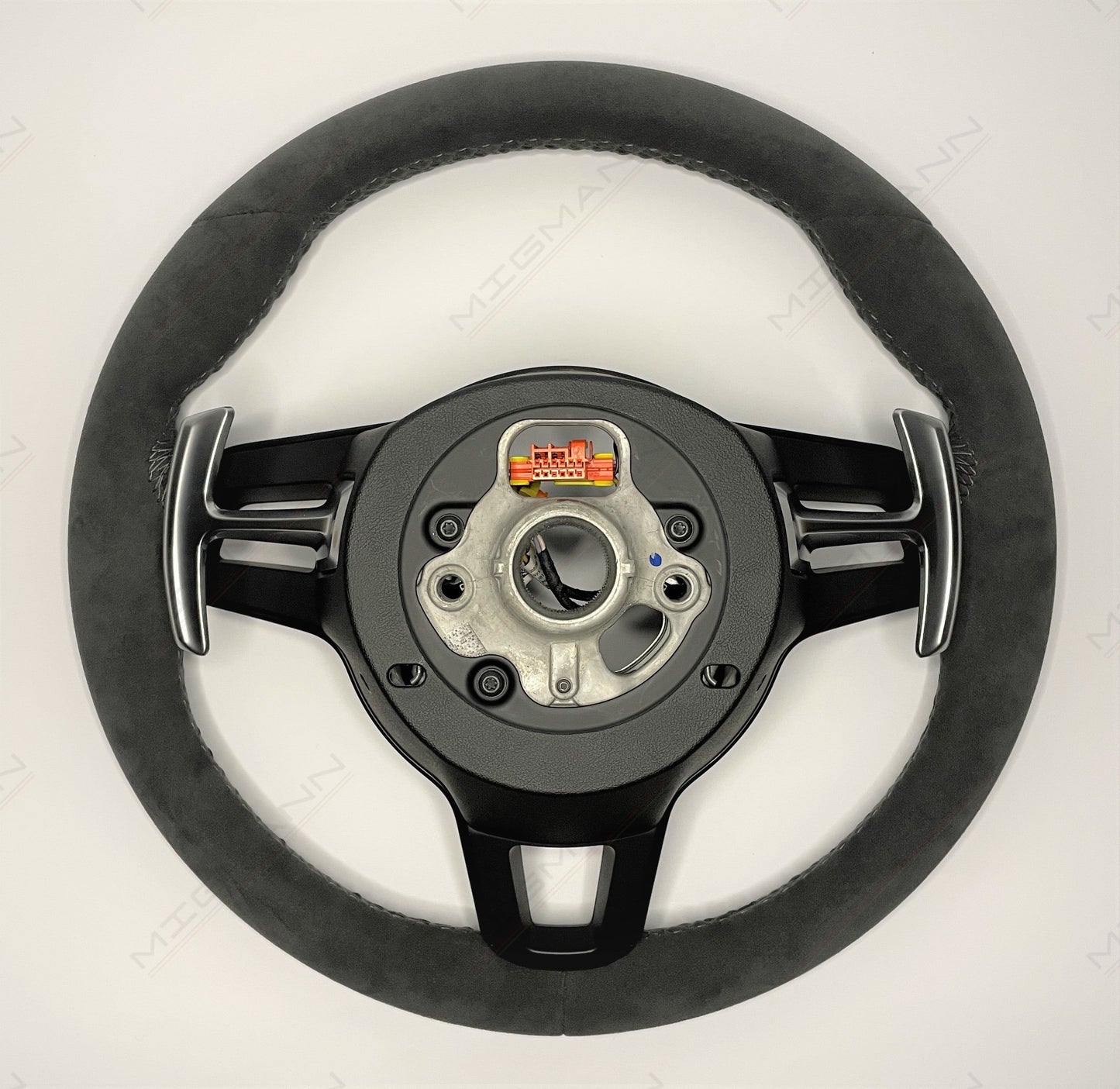 Porsche Alcantara Steering Wheel (Black Trim)