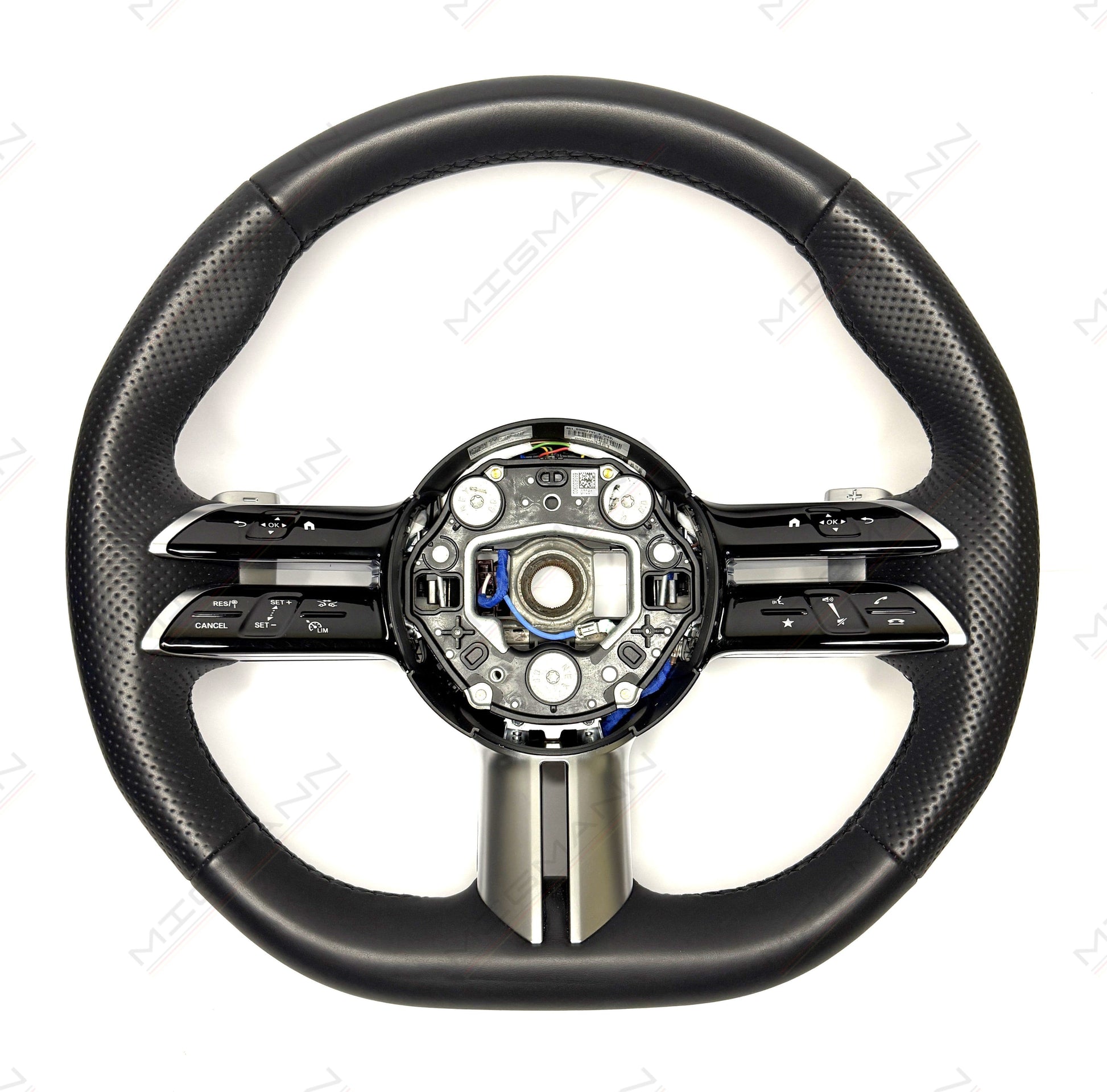 Mercedes-Benz heated leather steering wheel A0004603416 no airbag front view