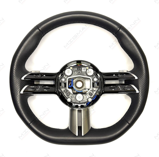 Mercedes-Benz heated leather steering wheel A0004603416 no airbag front view