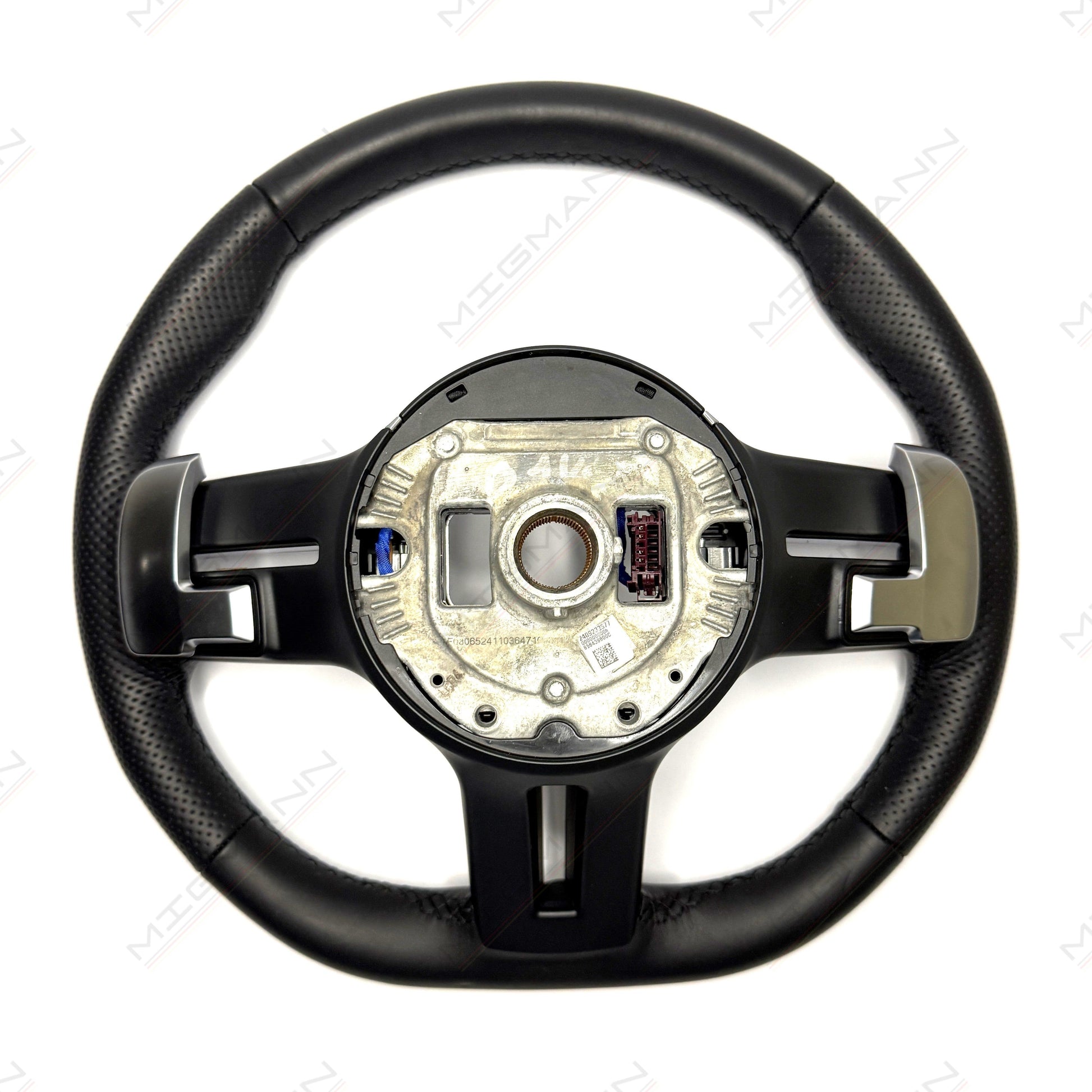Rear mounting view of Mercedes heated steering wheel no airbag