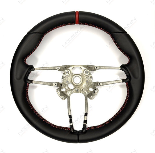 Porsche Steering Wheel Red Stitching & Center Marker