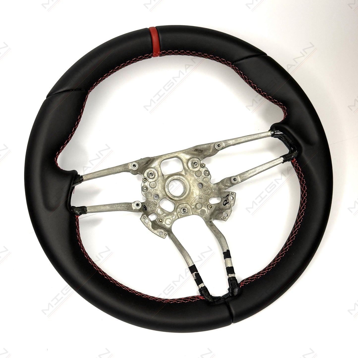 Porsche Steering Wheel Red Stitching & Center Marker