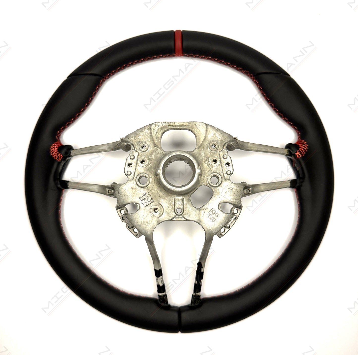 Porsche Steering Wheel Red Stitching & Center Marker