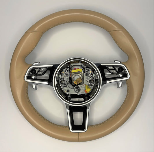 Porsche Luxor Beige Steering Wheel