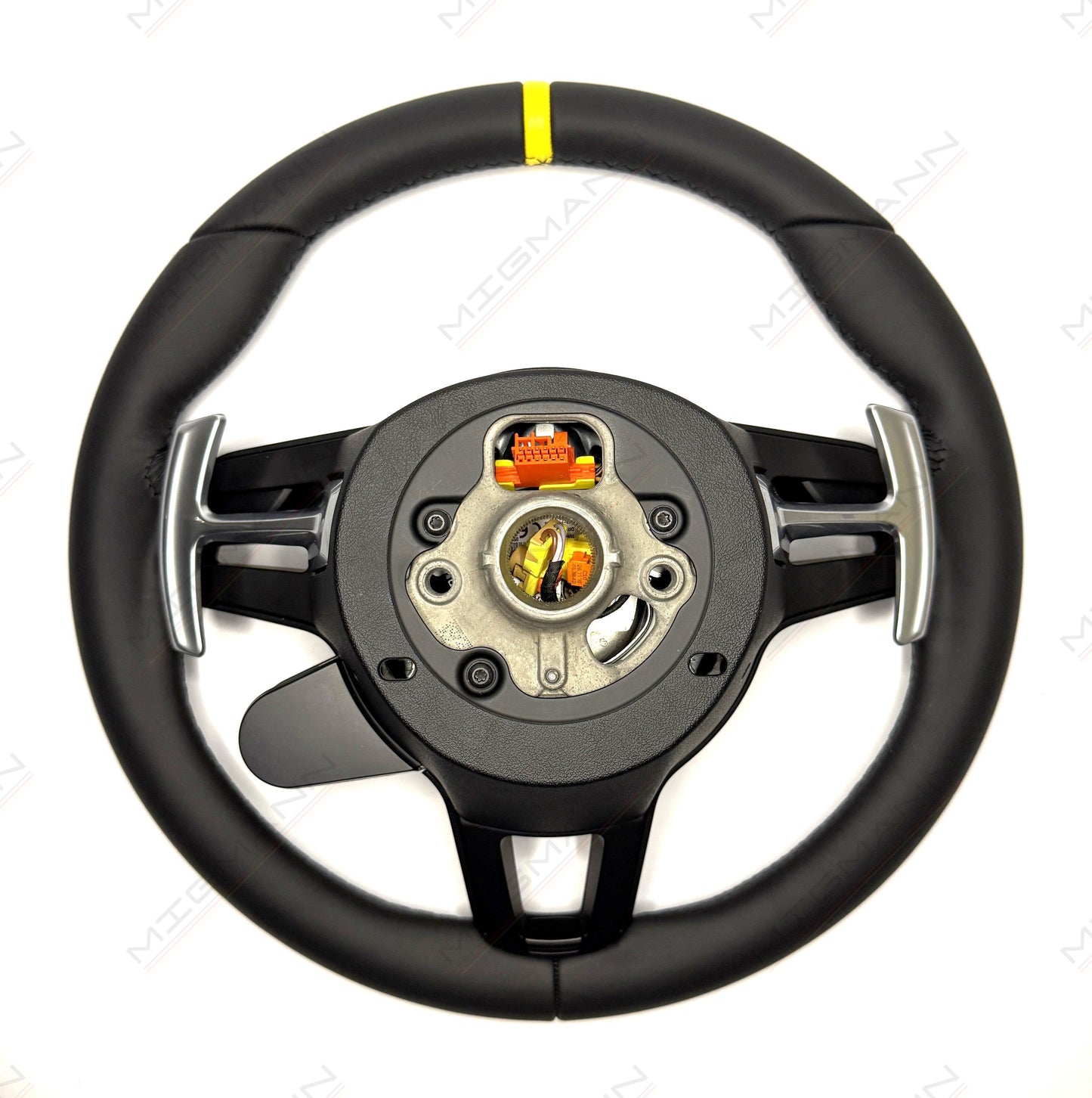 Porsche Steering Wheel With Yellow Marker