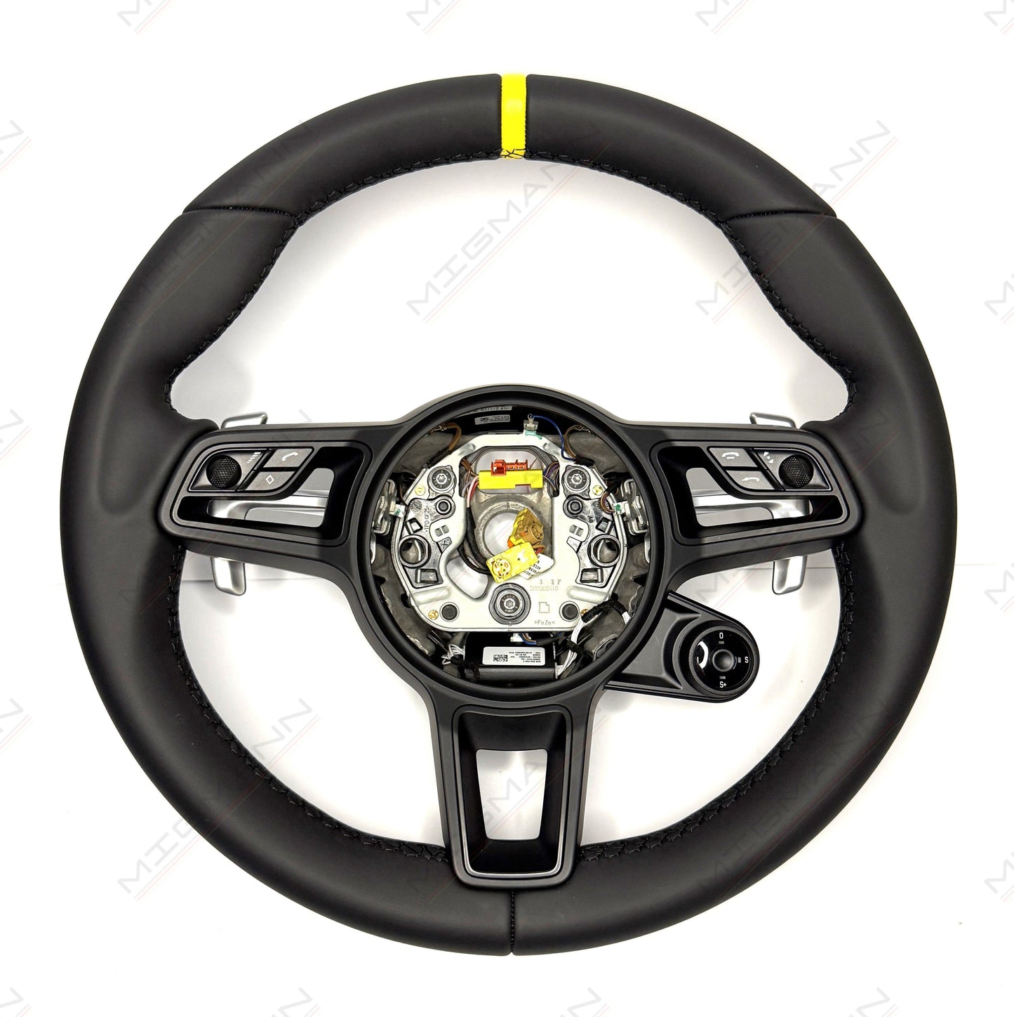 Porsche Steering Wheel With Yellow Marker
