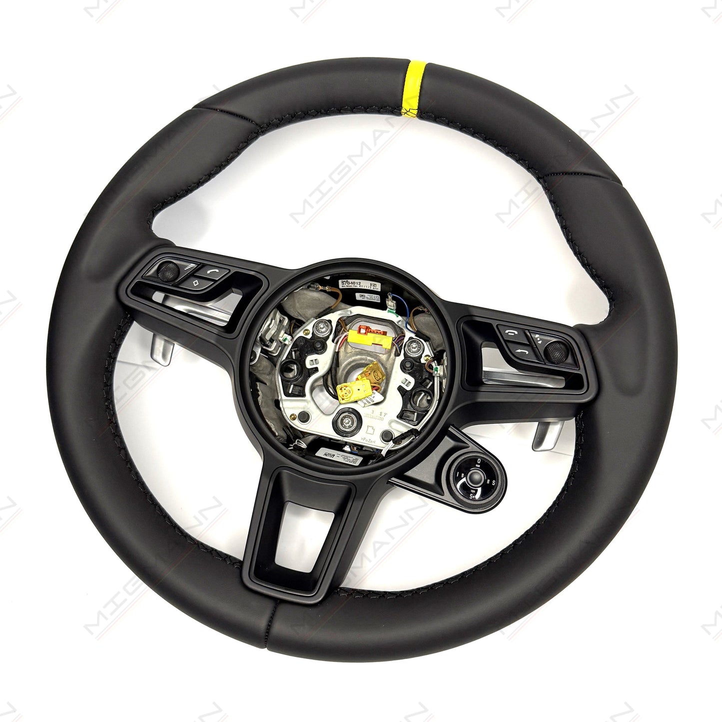Porsche Steering Wheel With Yellow Marker