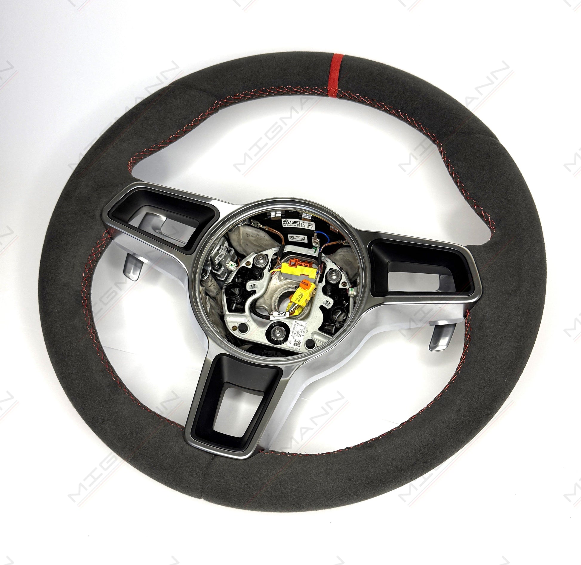 Porsche 9P1419091 Alcantara steering wheel PDK paddles no airbag