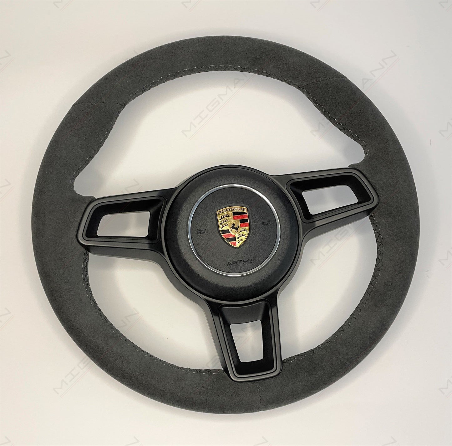 Porsche Alcantara Steering Wheel All Black (Manual)