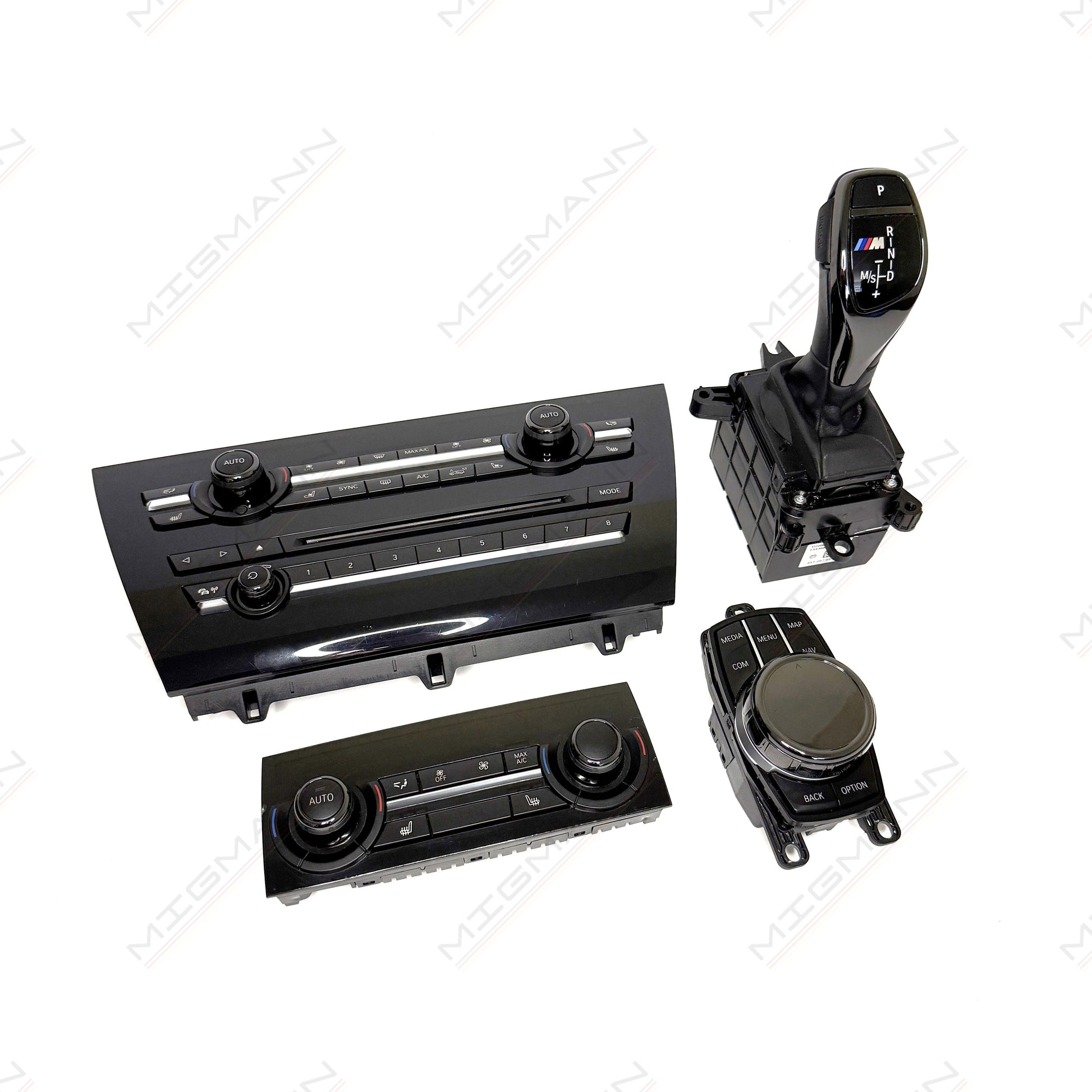 BMW F16 X6 ceramic gear selector and climate control panel